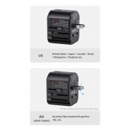 USAMS φορτιστής/αντάπτορας πρίζας US-CC179, USB-C & 2x USB, universal, 20W, μαύρος | ΦΟΡΤΙΣΤΕΣ / ΤΡΟΦΟΔΟΤΙΚΑ USB στο smart-tech.gr