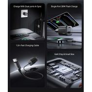 USAMS φορτιστής τοίχου CC264 με καλώδιο, USB-C, 30W, GaN, μαύρος | ΦΟΡΤΙΣΤΕΣ / ΤΡΟΦΟΔΟΤΙΚΑ USB στο smart-tech.gr