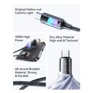 USAMS καλώδιο USB-C SJ750, 100W, 480Mbps, 1.2m, μαύρο | Καλώδια USB-C (Type-C) στο smart-tech.gr