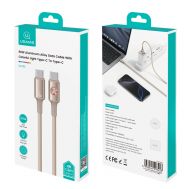 USAMS καλώδιο USB-C SJ752, 60W, 480Mbps, 1.2m, μπεζ | Καλώδια USB-C (Type-C) στο smart-tech.gr
