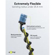 GOOBAY καλώδιο δικτύου 74238, CAT 6A U/UTP, slim, copper, 500MHz, 3m, μαύρο | Καλώδια δικτύου στο smart-tech.gr