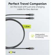 GOOBAY καλώδιο USB-C σε 2x USB-C 75739, 60W, 480Mbps, 1.5m, γκρι | Καλώδια USB-C (Type-C) στο smart-tech.gr