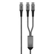 GOOBAY καλώδιο USB-C σε 2x USB-C 75739, 60W, 480Mbps, 1.5m, γκρι | Καλώδια USB-C (Type-C) στο smart-tech.gr