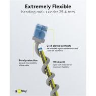 GOOBAY καλώδιο δικτύου 74226, CAT 6A U/UTP, slim, copper, 500MHz, 7.5m, γκρι | Καλώδια δικτύου στο smart-tech.gr