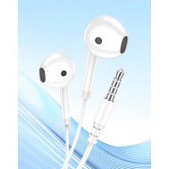 KAKUSIGA earphones με μικρόφωνο KSC-1301, 3.5mm σύνδεση, 14mm, 1.1m, λευκά | Ακουστικά Bluetooth στο smart-tech.gr