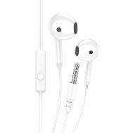KAKUSIGA earphones με μικρόφωνο KSC-1301, 3.5mm σύνδεση, 14mm, 1.1m, λευκά | Ακουστικά Bluetooth στο smart-tech.gr