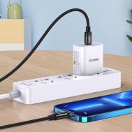 KAKUSIGA καλώδιο Lightning σε USB-C KSC-970, 27W, 480Mbps, 1m, μαύρο | Καλώδια USB-C (Type-C) στο smart-tech.gr