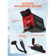LDNIO φορτιστής μοτοσυκλέτας C108 με καλώδιο, USB/USB-C, 60W, μαύρος | ΦΟΡΤΙΣΤΕΣ / ΤΡΟΦΟΔΟΤΙΚΑ USB στο smart-tech.gr
