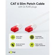 GOOBAY καλώδιο δικτύου 71549, CAT 6 U/UTP, slim, copper, 250MHz, 0.15m, λευκό | Καλώδια δικτύου στο smart-tech.gr