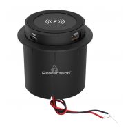 POWERTECH ασύρματος φορτιστής PTL-025 με USB & USB-C θύρες, 15W/30W, μαύρος | ΗΛΕΚΤΡΟΛΟΓΙΚΟΣ ΕΞΟΠΛΙΣΜΟΣ στο smart-tech.gr