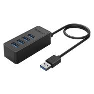 ORICO USB hub W5P-U3, 4x θυρών, USB 3.0, 5Gbps, USB σύνδεση, 1m καλώδιο, μαύρο | CARD READERS στο smart-tech.gr