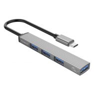 ORICO USB hub AH-13, 4x θυρών, USB 3.0, 5Gbps, USB-C σύνδεση, γκρι | CARD READERS στο smart-tech.gr
