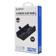 ORICO USB hub MH4PU-P με σφιγκτήρα, 4x θυρών, 5Gbps, USB σύνδεση, μαύρο | CARD READERS στο smart-tech.gr