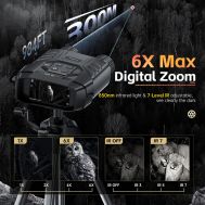FNIRSI ψηφιακά κιάλια NVS-40 με νυχτερινή όραση, 6x zoom, 4K/36MP, μαύρα | Κυάλια Νυχτός Ψηφιακά στο smart-tech.gr