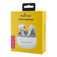 POWERTECH earphones με θήκη φόρτισης PT-1432, True Wireless, 35/300mAh, λευκά | Ακουστικά Bluetooth στο smart-tech.gr