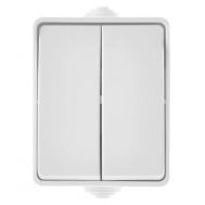 EMOS διακόπτης κομμυτατέρ A1398.4, εξωτερικού χώρου, διπλός, λευκός | ΗΛΕΚΤΡΟΛΟΓΙΚΟΣ ΕΞΟΠΛΙΣΜΟΣ στο smart-tech.gr