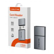 CABLETIME card reader CT-ACCD3-AG για SD & micro SD, USB 3.0, 5Gbps, γκρι | CARD READERS στο smart-tech.gr