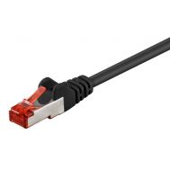 GOOBAY καλώδιο δικτύου 68687, CAT 6 S/FTP, 250MHz, copper, 0.5m, μαύρο | Καλώδια δικτύου στο smart-tech.gr