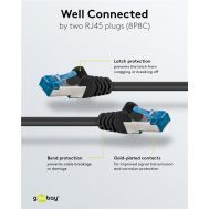 GOOBAY καλώδιο δικτύου 93787, CAT 6A S/FTP, 500MHz, copper, 3m, μαύρο | Καλώδια δικτύου στο smart-tech.gr