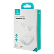 USAMS earphones με θήκη φόρτισης ID25, TWS, Φ13mm, 30/230mAh, λευκά | Ακουστικά Bluetooth στο smart-tech.gr