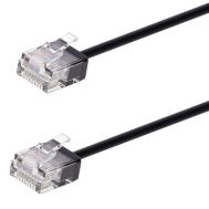 POWERTECH καλώδιο δικτύου CAB-N428, Cat 6A U/UTP, ultra slim, copper, 500MHz, 0.15m, μαύρο | Καλώδια δικτύου στο smart-tech.gr
