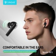 CELEBRAT earphones με θήκη φόρτισης W71, True Wireless, 10mm, 30/200mAh, μαύρα | Ακουστικά Bluetooth στο smart-tech.gr