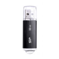 SILICON POWER USB Flash Drive Ultima U02, 32GB, USB 2.0, μαύρο | USB FLASH DRIVES - STICKS στο smart-tech.gr