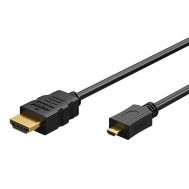 GOOBAY καλώδιο micro HDMI σε HDMI 53781 με Ethernet, 4K/60Hz, 1m, μαύρο | Λοιπά Καλώδια, Adaptors & Μετατροπείς στο smart-tech.gr