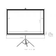 TPS-120 240x180cm (4:3) | Οθόνες προβολής με τρίποδο στο smart-tech.gr