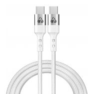 POWERTECH καλώδιο USB-C σε USB-C PTR-0167, PD 60W, copper, 1m, λευκό | Καλώδια USB-C (Type-C) στο smart-tech.gr