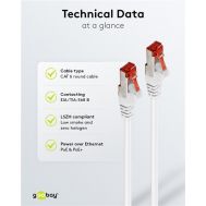GOOBAY καλώδιο δικτύου 93509, CAT 6 S/FTP, copper, 250MHz, 5m, λευκό | Καλώδια δικτύου στο smart-tech.gr