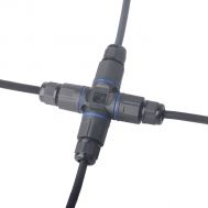 POWERTECH αδιάβροχος σύνδεσμος καλωδίων τροφοδοσίας TOOL-0114, τύπου σταυρός, 3pin, IP68, μαύρος | ΗΛΕΚΤΡΟΛΟΓΙΚΟΣ ΕΞΟΠΛΙΣΜΟΣ στο smart-tech.gr