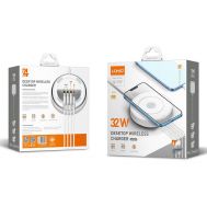 LDNIO σταθμός φόρτισης AW003, USB-C/3x USB/wireless, 32W, PD/QC, λευκός | ΦΟΡΤΙΣΤΕΣ / ΤΡΟΦΟΔΟΤΙΚΑ USB στο smart-tech.gr