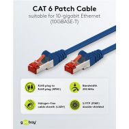 GOOBAY καλώδιο δικτύου 95576, CAT 6 S/FTP, copper, 250MHz, 1.5m, μπλε | Καλώδια δικτύου στο smart-tech.gr