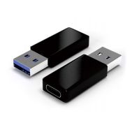 POWERTECH Adapter USB 3.0 male σε USB Type-C female, μαύρο | Καλώδια USB-C (Type-C) στο smart-tech.gr