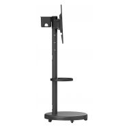 BRATECK βάση τηλεόρασης δαπέδου FS38-46TWE, 37-86", έως 50kg, με ράφι & cable management, ροδάκια, μαύρη | ΒΑΣΕΙΣ ΣΤΗΡΙΞΗΣ ΣΥΣΚΕΥΩΝ στο smart-tech.gr