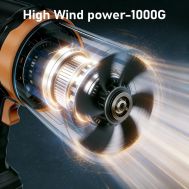 KINZIR ηλεκτρικό air duster AD61, 800W, 2000mAh, Brushless, μαύρο | Μηχανήματα - Πολύμετρα στο smart-tech.gr