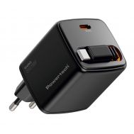 POWERTECH φορτιστής τοίχου PT-1571 με πτυσσόμενο καλώδιο, USB-C, 30W, GaN, μαύρος | ΦΟΡΤΙΣΤΕΣ / ΤΡΟΦΟΔΟΤΙΚΑ USB στο smart-tech.gr