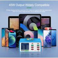 RELIFE σταθμός φόρτισης RL-309AW, 6x USB/2x USB-C/wireless, 100W, λευκός | ΦΟΡΤΙΣΤΕΣ / ΤΡΟΦΟΔΟΤΙΚΑ USB στο smart-tech.gr