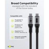 GOOBAY καλώδιο USB-C 74776, USB4, 240W, 80Gbps, 16K/60Hz, 1.5m, μαύρο | Καλώδια USB-C (Type-C) στο smart-tech.gr