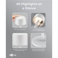 GOOBAY επιτραπέζιο φωτιστικό 77676, 3000K, dimmable, επαναφορτιζόμενο, λευκό | Λάμπες - Λαμπτήρες - Φωτιστικά στο smart-tech.gr
