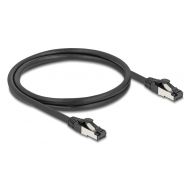 DELOCK καλώδιο δικτύου 80571, CAT 8.1 S/FTP, copper, 2000MHz, 1m, μαύρο | Καλώδια δικτύου στο smart-tech.gr