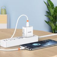 KAKUSIGA καλώδιο USB-C KSC-1024, σιλικόνης, 100W, 480Mbps, 0.25m, λευκό | Καλώδια USB-C (Type-C) στο smart-tech.gr