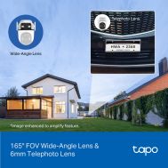 TP-LINK smart κάμερα Tapo C545D, dual lens, 2K/3MP, WiFi, PTZ, IP66, V1.0 | Διαδικτυακές IP Κάμερες στο smart-tech.gr