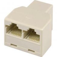 POWERTECH Αντάπτορας RJ45 (F) σε 2x RJ45 (F) CAB-N128, λευκό | Καλώδια δικτύου στο smart-tech.gr