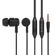CELEBRAT Earphones CLB-V1-BK με μικρόφωνο, 10mm, 3.5mm, 1.2m, μαύρα | Ακουστικά με μικρόφωνο (Handsfree) στο smart-tech.gr