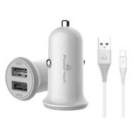 POWERTECH Φορτιστής αυτοκινήτου & καλώδιο Micro USB PT-772, 2x USB, 3.4A | ΦΟΡΤΙΣΤΕΣ / ΤΡΟΦΟΔΟΤΙΚΑ USB στο smart-tech.gr