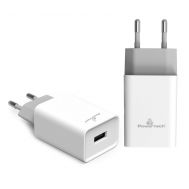 POWERTECH Φορτιστής τοίχου PT-780, 1x USB, 20W, 4A, QC 3.0, λευκός | Φορτιστές / Τροφοδοτικά USB στο smart-tech.gr