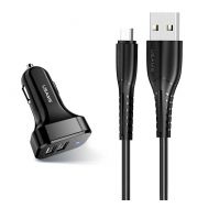 USAMS φορτιστής αυτοκινήτου C13 & καλώδιο Micro USB, 2x USB, 2.1A, μαύρο | ΦΟΡΤΙΣΤΕΣ / ΤΡΟΦΟΔΟΤΙΚΑ USB στο smart-tech.gr