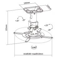 BRATECK Βάση για projectors EPB-2, οροφής, 360° περιστροφή, 15kg | Βάσεις Projector στο smart-tech.gr
